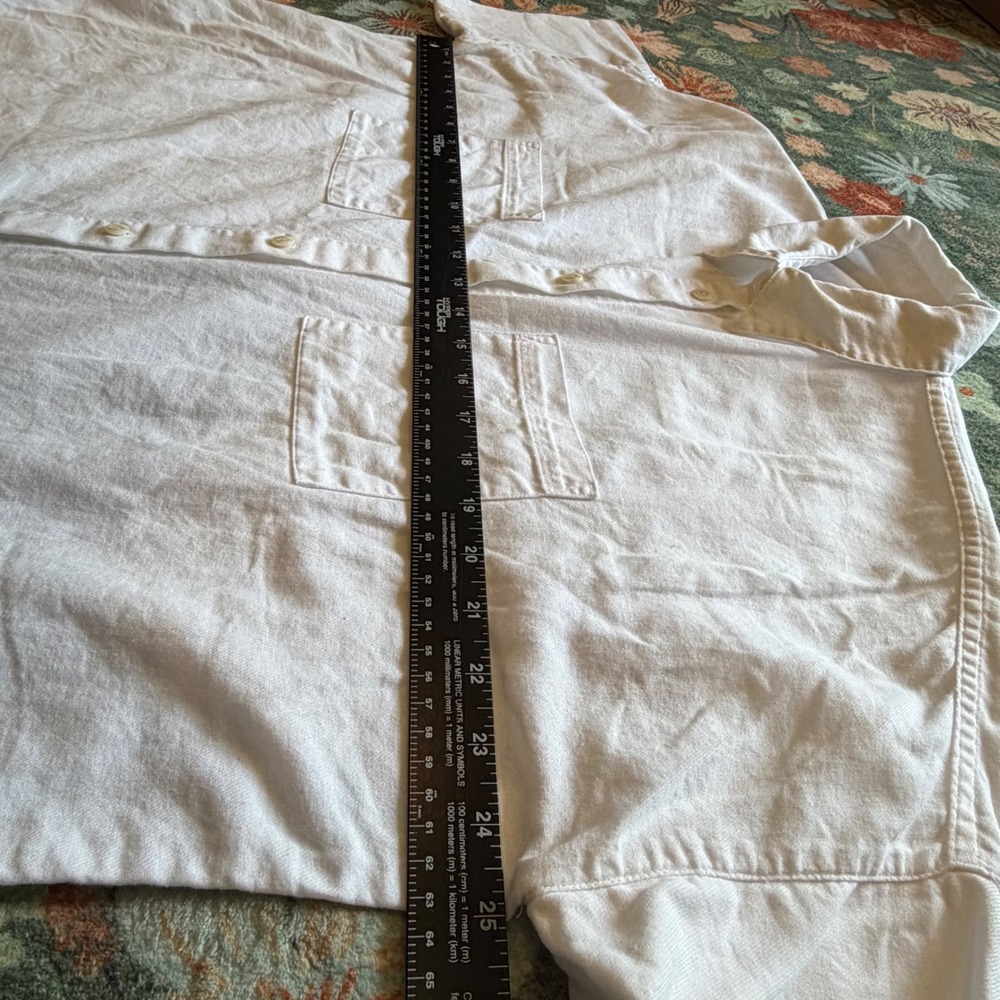 Madewell Womens White Cotton Short Sleeve Button Up Shirt Dual Pocket Size M - Picture 4 of 7